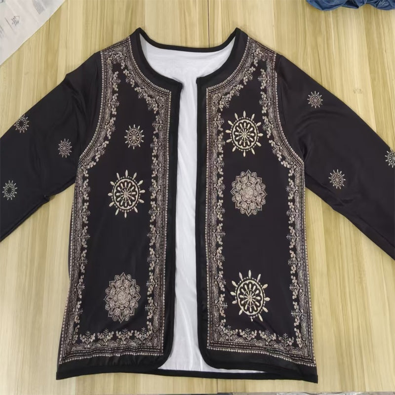 Geometric Print Cardigan