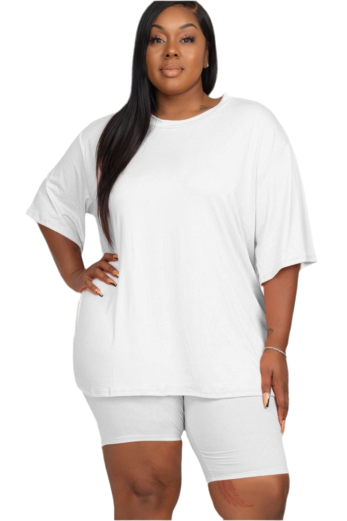 Loose Fit Top & Biker Shorts Set