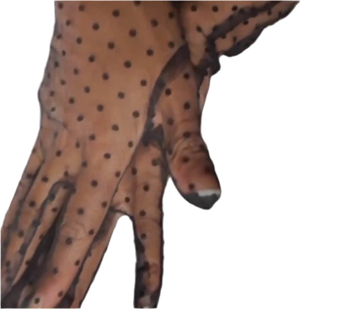 Long Polka Dot Gloves