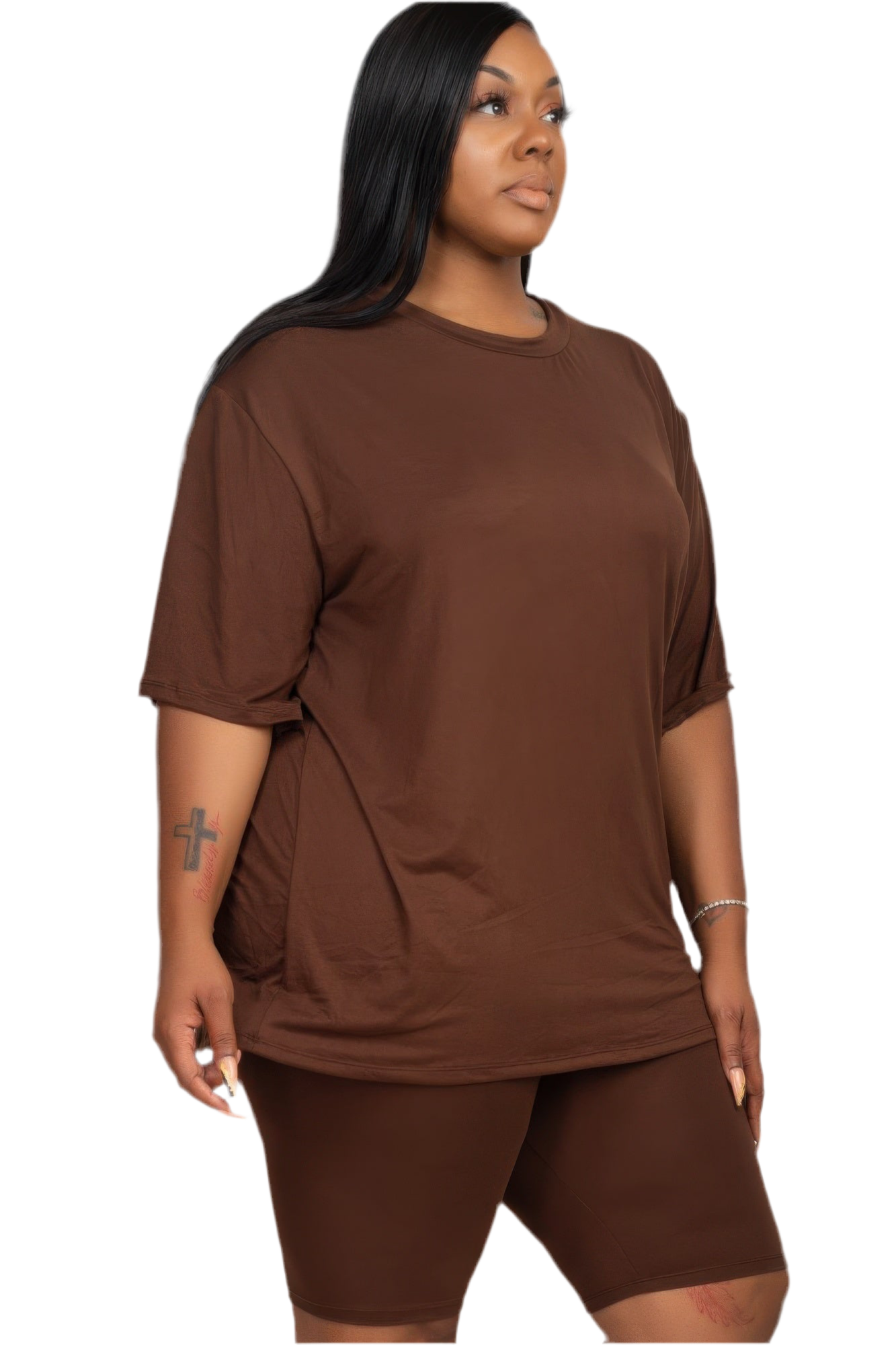 Loose Fit Top & Biker Shorts Set