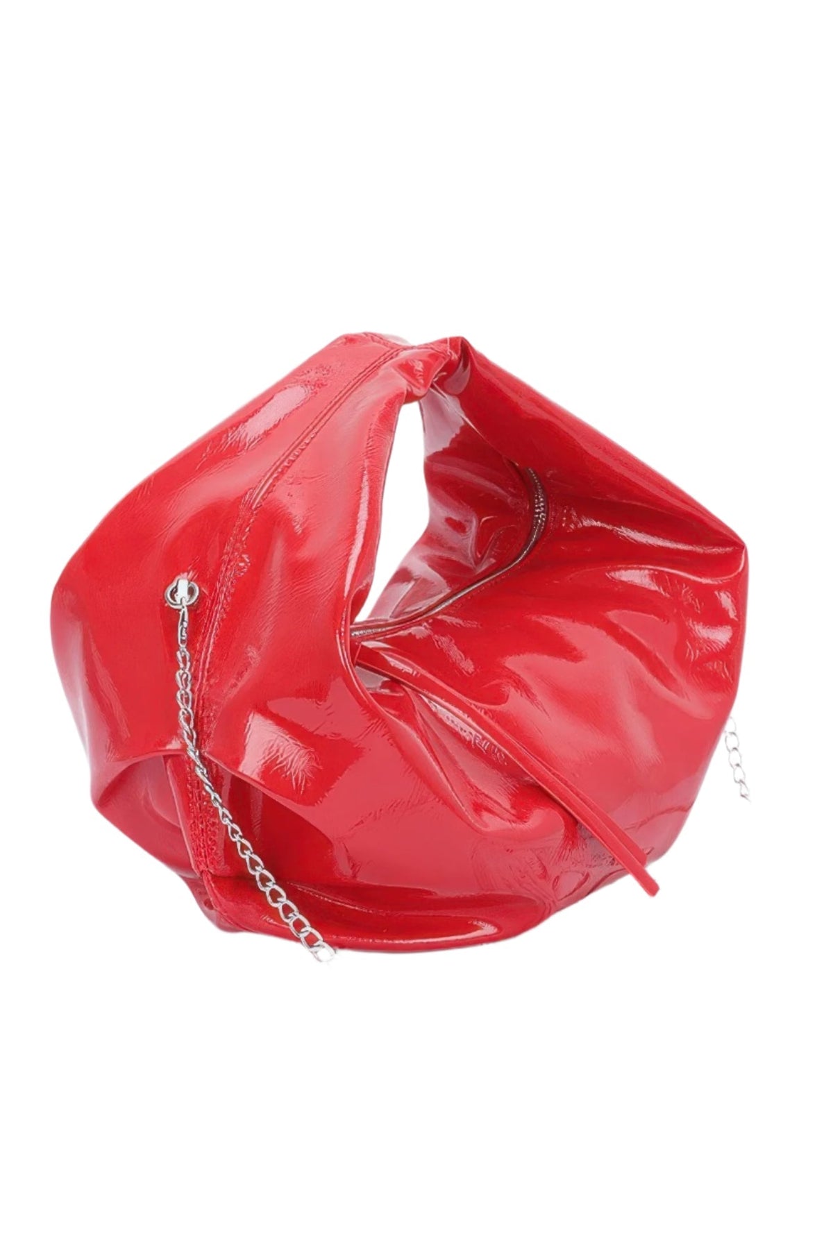 Patent Leather Hobo Bag