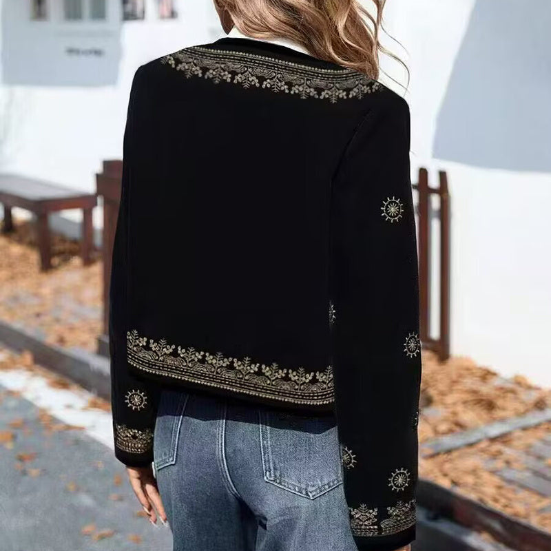 Geometric Print Cardigan