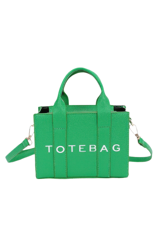 Small Faux Leather Tote Bag