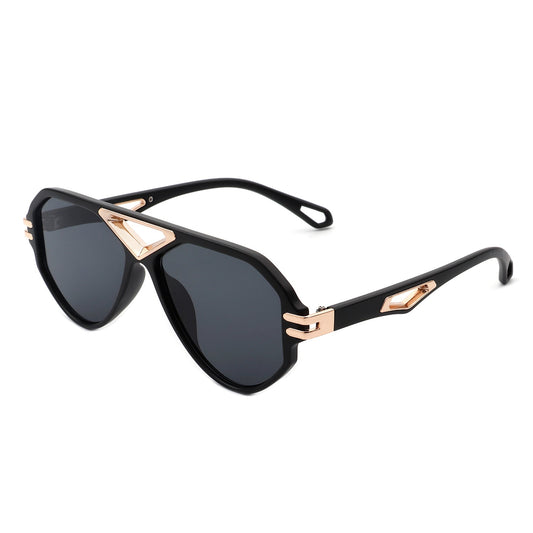 Diana - Geometric Retro Round Vintage Fashion Aviator Sunglasses