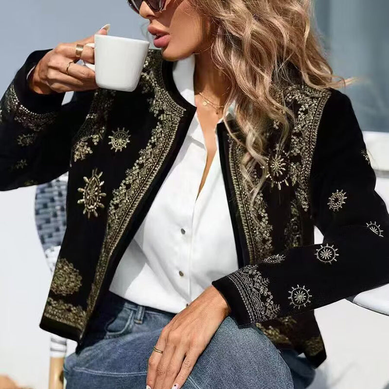 Geometric Print Cardigan