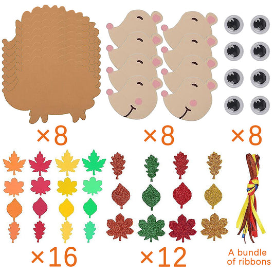 8 Pcs Fall Hedgehog Craft Kits
