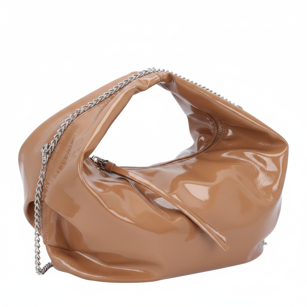 Patent Leather Hobo Bag