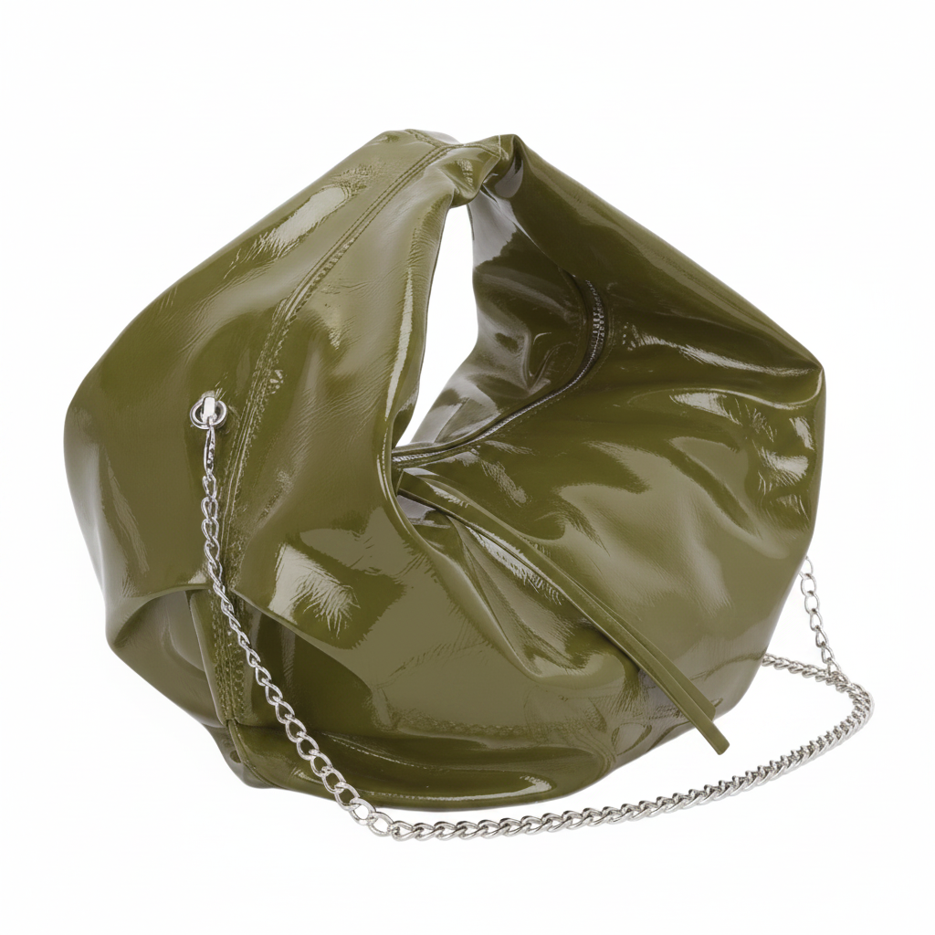 Patent Leather Hobo Bag